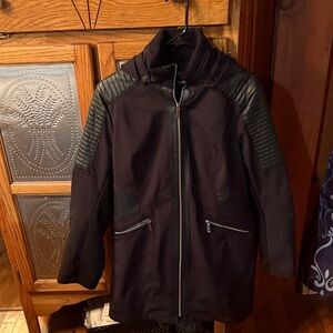 Avanti Black Jacket with Quilted Leather Accents